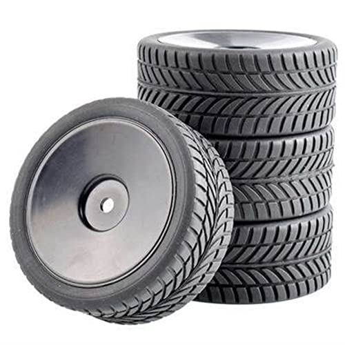 XEBRAD 4 STÜCKE Gummi RC Racing Reifen Auto On Road Felge, for HSP, for HPI, 901 ALLE 1/10, for HSP, 94123/94122/94103/D4/D3 RC-Autoreifen(901B-6085) von VXELY