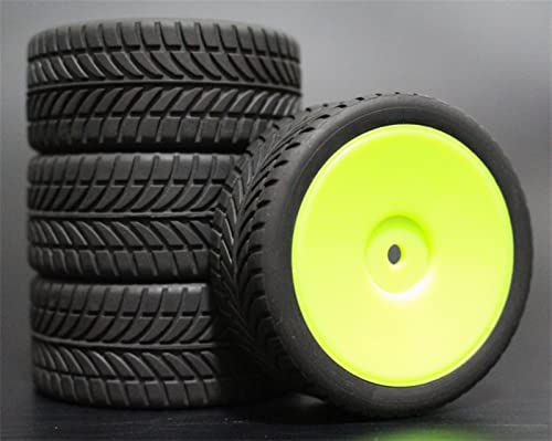 XEBRAD 4 STÜCKE Gummi RC Racing Reifen Auto On Road Felge, for HSP, for HPI, 901 ALLE 1/10, for HSP, 94123/94122/94103/D4/D3 RC-Autoreifen(901G-6085) von VXELY