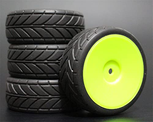 XEBRAD 4 STÜCKE Gummi RC Racing Reifen Auto On Road Felge, for HSP, for HPI, 901 ALLE 1/10, for HSP, 94123/94122/94103/D4/D3 RC-Autoreifen(901G-6086) von VXELY