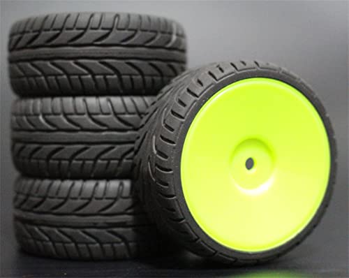XEBRAD 4 STÜCKE Gummi RC Racing Reifen Auto On Road Felge, for HSP, for HPI, 901 ALLE 1/10, for HSP, 94123/94122/94103/D4/D3 RC-Autoreifen(901G-8002) von VXELY