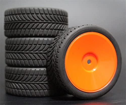 XEBRAD 4 STÜCKE Gummi RC Racing Reifen Auto On Road Felge, for HSP, for HPI, 901 ALLE 1/10, for HSP, 94123/94122/94103/D4/D3 RC-Autoreifen(901R-6085) von VXELY