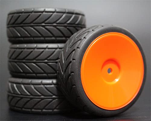 XEBRAD 4 STÜCKE Gummi RC Racing Reifen Auto On Road Felge, for HSP, for HPI, 901 ALLE 1/10, for HSP, 94123/94122/94103/D4/D3 RC-Autoreifen(901R-6086) von VXELY