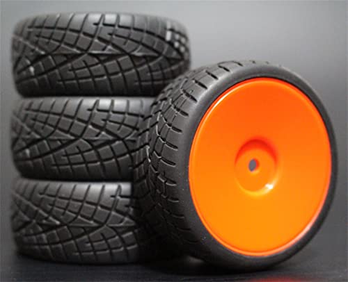 XEBRAD 4 STÜCKE Gummi RC Racing Reifen Auto On Road Felge, for HSP, for HPI, 901 ALLE 1/10, for HSP, 94123/94122/94103/D4/D3 RC-Autoreifen(901R-8001) von VXELY
