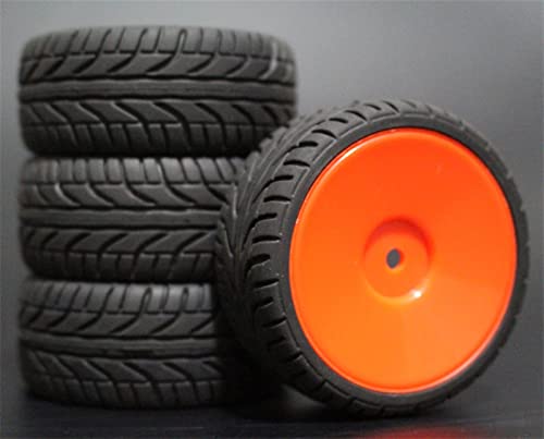XEBRAD 4 STÜCKE Gummi RC Racing Reifen Auto On Road Felge, for HSP, for HPI, 901 ALLE 1/10, for HSP, 94123/94122/94103/D4/D3 RC-Autoreifen(901R-8002) von VXELY