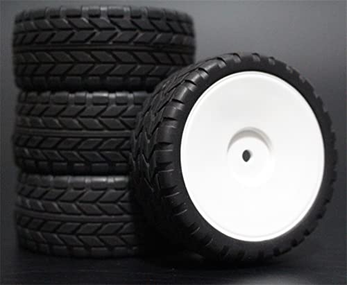 XEBRAD 4 STÜCKE Gummi RC Racing Reifen Auto On Road Felge, for HSP, for HPI, 901 ALLE 1/10, for HSP, 94123/94122/94103/D4/D3 RC-Autoreifen(901W -6017) von VXELY