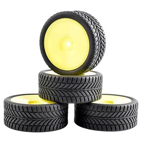 XEBRAD 4 STÜCKE Gummi RC Racing Reifen Auto On Road Felge, for HSP, for HPI, 901 ALLE 1/10, for HSP, 94123/94122/94103/D4/D3 RC-Autoreifen(901Y-6085) von VXELY