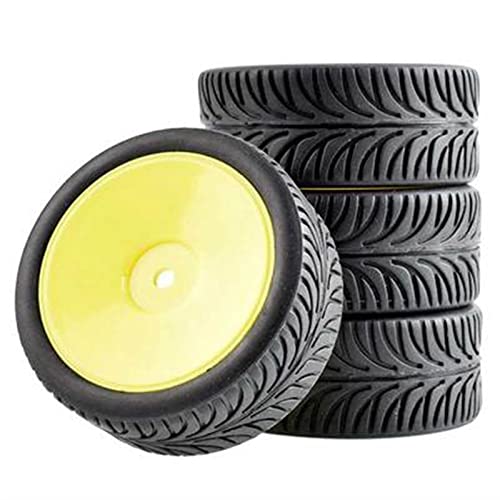 XEBRAD 4 STÜCKE Gummi RC Racing Reifen Auto On Road Felge, for HSP, for HPI, 901 ALLE 1/10, for HSP, 94123/94122/94103/D4/D3 RC-Autoreifen(901Y-8007) von VXELY