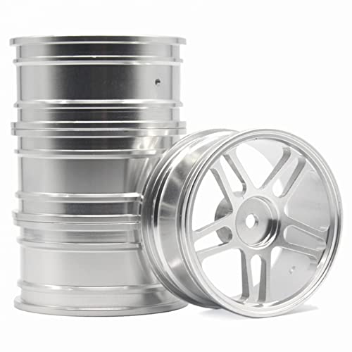 XEBRAD 4 Stück, 1 Satz Felgen aus Aluminiumlegierung, for HPI, for HSP, RC-Modell 1:10 On-Road-Rennwagen, for HSP, 94123/94122/94103 D4/D3/CS RC-Autoreifen(106S) von VXELY