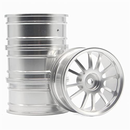 XEBRAD 4 Stück, 1 Satz Felgen aus Aluminiumlegierung, for HPI, for HSP, RC-Modell 1:10 On-Road-Rennwagen, for HSP, 94123/94122/94103 D4/D3/CS RC-Autoreifen(108S) von VXELY