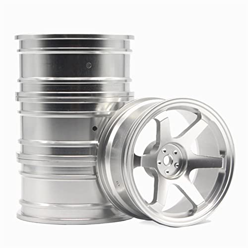 XEBRAD 4 Stück, 1 Satz Felgen aus Aluminiumlegierung, for HPI, for HSP, RC-Modell 1:10 On-Road-Rennwagen, for HSP, 94123/94122/94103 D4/D3/CS RC-Autoreifen(110S) von VXELY