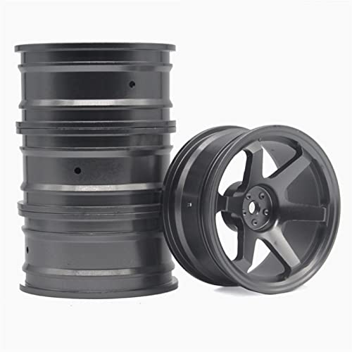 XEBRAD 4 Stück, 1 Satz Felgen aus Aluminiumlegierung, for HPI, for HSP, RC-Modell 1:10 On-Road-Rennwagen, for HSP, 94123/94122/94103 D4/D3/CS RC-Autoreifen(110T) von VXELY
