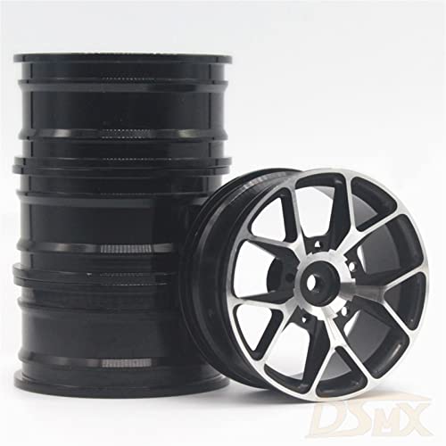XEBRAD 4 Stück, 1 Satz Felgen aus Aluminiumlegierung, for HPI, for HSP, RC-Modell 1:10 On-Road-Rennwagen, for HSP, 94123/94122/94103 D4/D3/CS RC-Autoreifen(5Y-H) von VXELY