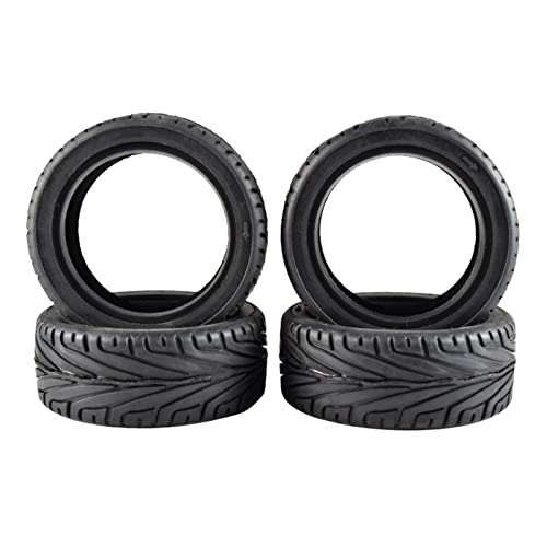 XEBRAD 4 Stück 26 mm Speed ​​Drift Gummireifen RC 1/10, for, for HPI, for HSP, for Kyosho, RC On-Road Racing Car Zubehör, for Hot Wheels, RC-Autoreifen(AX-8010) von VXELY