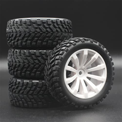 XEBRAD 4 Stück 75 mm Auto-Klettergummi-Offroad-Felgen und Sechskantreifen, for HSP, for HPI, 1:10 Komponenten RC-Autoreifen(602-7004) von VXELY