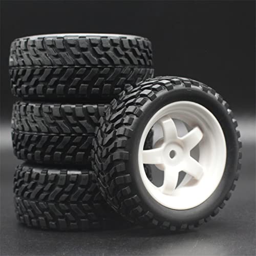 XEBRAD 4 Stück 75 mm Gummifelgen und Sechskantreifen for Kletterautos, for HSP, for HPI, 1:10 Komponenten RC-Autoreifen(6034-7004) von VXELY