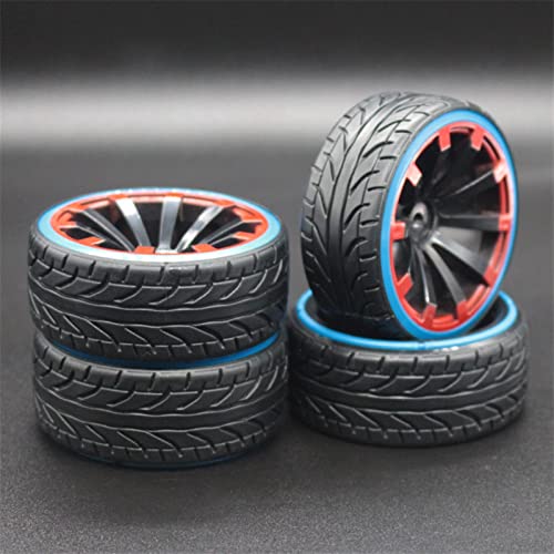 XEBRAD 4 Stücke RC 1:10 Drift Auto ABS Felgenreifen Reifen, for HSP, 94123/94122/94103/D4/D3 RC-Autoreifen(601A-5010B) von VXELY