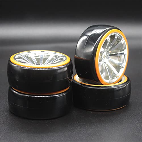 XEBRAD 4 Stücke RC 1:10 Drift Auto ABS Felgenreifen Reifen, for HSP, 94123/94122/94103/D4/D3 RC-Autoreifen(605-5005Y) von VXELY