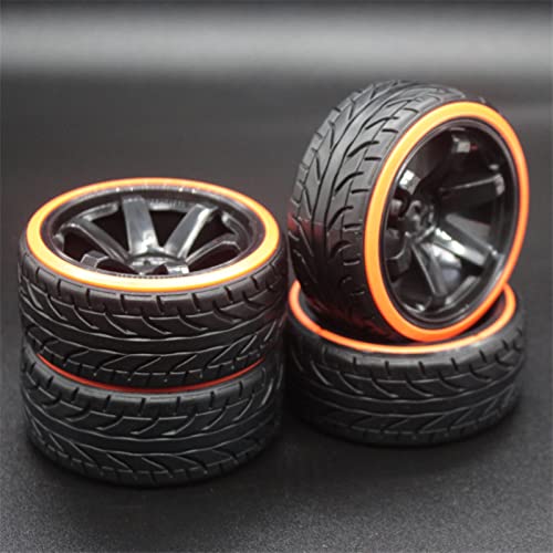 XEBRAD 4 Stücke RC 1:10 Drift Auto ABS Felgenreifen Reifen, for HSP, 94123/94122/94103/D4/D3 RC-Autoreifen(701-5010Y) von VXELY