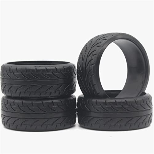 XEBRAD 4-teiliges RC-Car-On-Road-Racing-T-Drift-Reifen, 26 mm, 1/10, for HSP, for HPI, for Tamiya, for Yokomo, for HSP, 94123/94103 RC-Autoreifen(9015) von VXELY