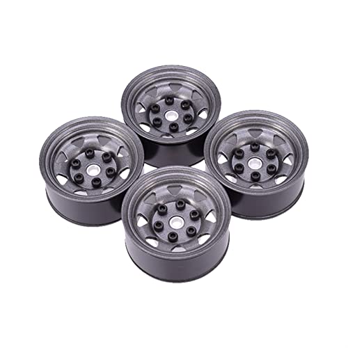 XEBRAD 4PCS 1, 55 Zoll Metall Felge Beadlock Hub 1/10 RC Crawler Auto RC-Autoreifen von VXELY