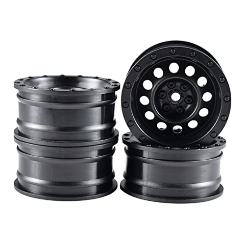 XEBRAD 4PCS 1/10 RC Auto ABS 1, 9 Zoll Felge, for Axial, SCX10 90046 D90, for, for Traxxas, TRX- 4 AXI03007, for, for Tamiya, D90 RC Crawler Rad Hex RC-Autoreifen(Black) von VXELY