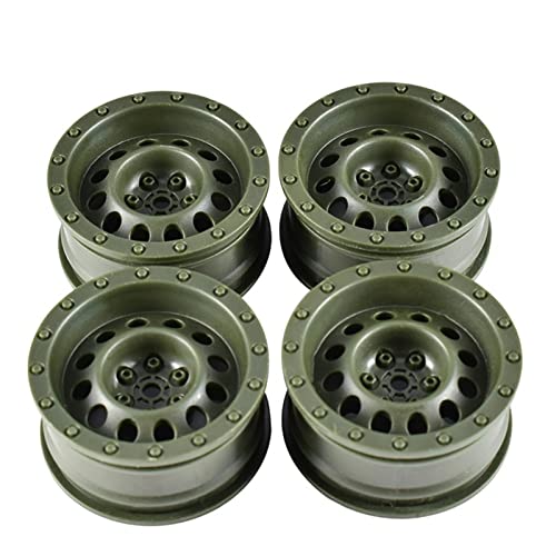 XEBRAD 4PCS 1/10 RC Auto ABS 1, 9 Zoll Felge, for Axial, SCX10 90046 D90, for, for Traxxas, TRX- 4 AXI03007, for, for Tamiya, D90 RC Crawler Rad Hex RC-Autoreifen(Green) von VXELY