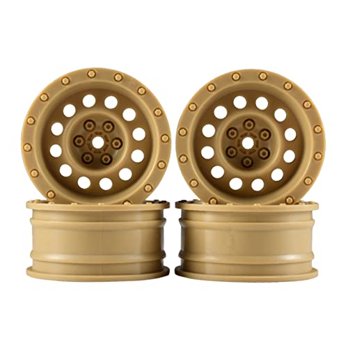 XEBRAD 4PCS 1/10 RC Auto ABS 1, 9 Zoll Felge, for Axial, SCX10 90046 D90, for, for Traxxas, TRX- 4 AXI03007, for, for Tamiya, D90 RC Crawler Rad Hex RC-Autoreifen(Yellow) von VXELY
