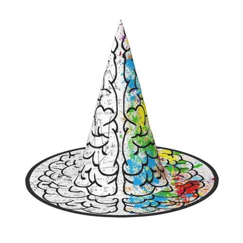 VXXNlnn 1 PC Halloween Hut - Hexen Geometrie Gehirn Bild mit Wissenschaft Druck Dekor Party Cosplay Rollenspiel Festival Karneval Stirnband für Festlich Ostern von VXXNlnn