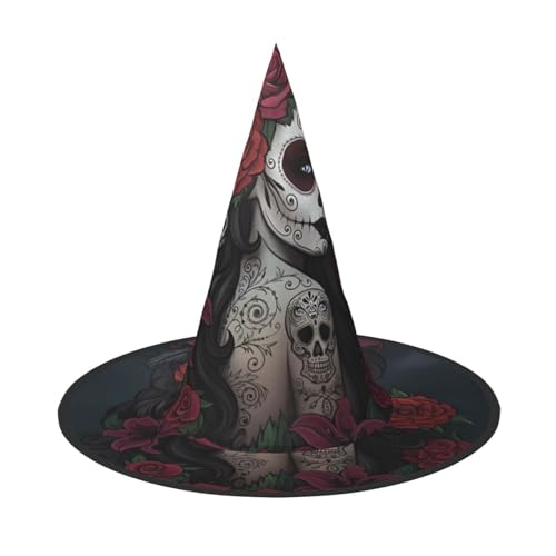 VXXNlnn 1 Stück Halloween Hut - Hexen Tag der Toten Mädchen Druck Dekor Party Cosplay Rollenspiel Festival Karneval Stirnband für Festlich Ostern VXXNlnn 1 Stück Halloween Hut - Hexen Tag der Toten Mädchen Druck Dekor Party Cosplay Rollenspiel Festival Karneval Stirnband für Festlich Ostern von VXXNlnn