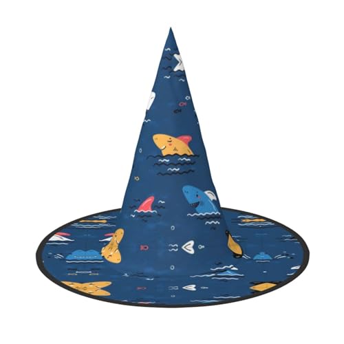 VXXNlnn 1 x Halloween-Hut – Hexen Hai Druck Dekor Party Cosplay Rollenspiel Festival Karneval Stirnband für Festliche, Ostern von VXXNlnn