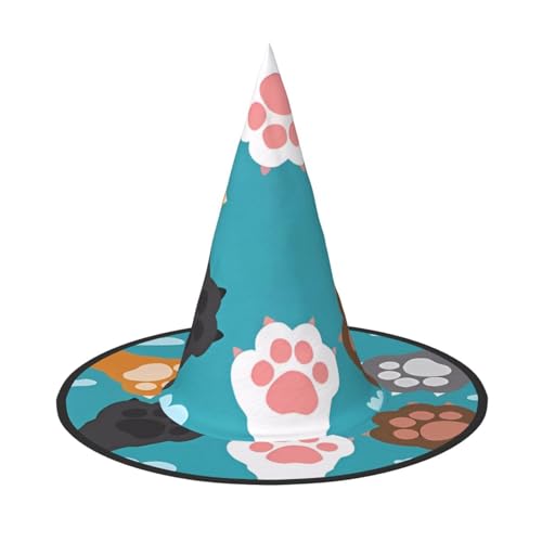 VXXNlnn 1 x Halloween-Hut – Hexen Katze Pfoten Druck Dekor Party Cosplay Rollenspiel Festival Karneval Stirnband für Feste, Ostern VXXNlnn 1 x Halloween-Hut – Hexen Katze Pfoten Druck Dekor Party Cosplay Rollenspiel Festival Karneval Stirnband für Feste, Ostern von VXXNlnn