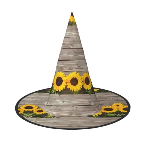 VXXNlnn 1 x Halloween-Hut – Hexen Sonnenblume Holz Druck Dekor Party Cosplay Rollenspiel Festival Karneval Stirnband für Festliche, Ostern VXXNlnn 1 x Halloween-Hut – Hexen Sonnenblume Holz Druck Dekor Party Cosplay Rollenspiel Festival Karneval Stirnband für Festliche, Ostern von VXXNlnn