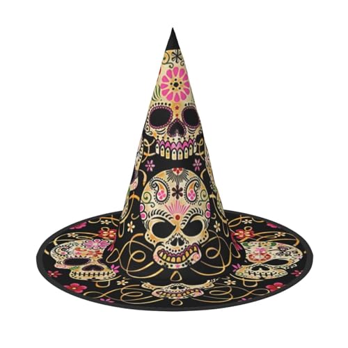 VXXNlnn 1 x Halloween-Hut – Hexen Tag der Toten Totenkopf Druck Dekor Party Cosplay Rollenspiel Festival Karneval Stirnband für festlich, Ostern VXXNlnn 1 x Halloween-Hut – Hexen Tag der Toten Totenkopf Druck Dekor Party Cosplay Rollenspiel Festival Karneval Stirnband für festlich, Ostern von VXXNlnn