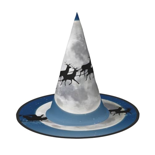 VXXNlnn 1 x Halloween-Hut – Hexen Weihnachten Hirsch Druck Dekor Party Cosplay Rollenspiel Festival Karneval Stirnband für festlich, Ostern von VXXNlnn