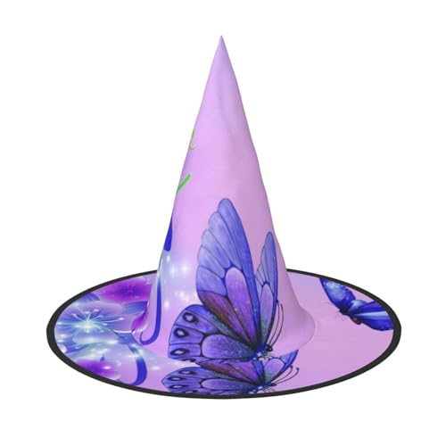 VXXNlnn 1 x Halloween-Hut – Hexen lila Schmetterling Druck Dekor Party Cosplay Rollenspiel Festival Karneval Stirnband für festlich, Ostern VXXNlnn 1 x Halloween-Hut – Hexen lila Schmetterling Druck Dekor Party Cosplay Rollenspiel Festival Karneval Stirnband für festlich, Ostern von VXXNlnn
