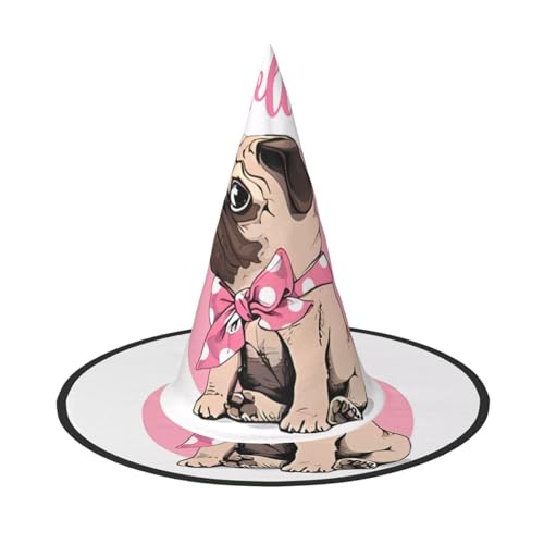 VXXNlnn 1 x Halloween-Hut – Hexen lustig Mops Hund Druck Dekor Party Cosplay Rollenspiel Festival Karneval Stirnband für festlich, Ostern VXXNlnn 1 x Halloween-Hut – Hexen lustig Mops Hund Druck Dekor Party Cosplay Rollenspiel Festival Karneval Stirnband für festlich, Ostern von VXXNlnn