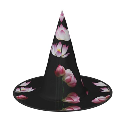 VXXNlnn 2 Stück Halloween-Hut – Hexen Vintage rosa Lotusblumen-Druck Dekor Party, Cosplay, Rollenspiel, Festival, Karneval, Stirnband für Feste, Ostern VXXNlnn 2 Stück Halloween-Hut – Hexen Vintage rosa Lotusblumen-Druck Dekor Party, Cosplay, Rollenspiel, Festival, Karneval, Stirnband für Feste, Ostern von VXXNlnn