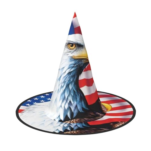 VXXNlnn 2 Stück Halloween-Hut – Hexen Weißkopfseeadler Druck Dekor Party, Cosplay, Rollenspiel, Festival, Karneval, Stirnband für Feste, Ostern von VXXNlnn