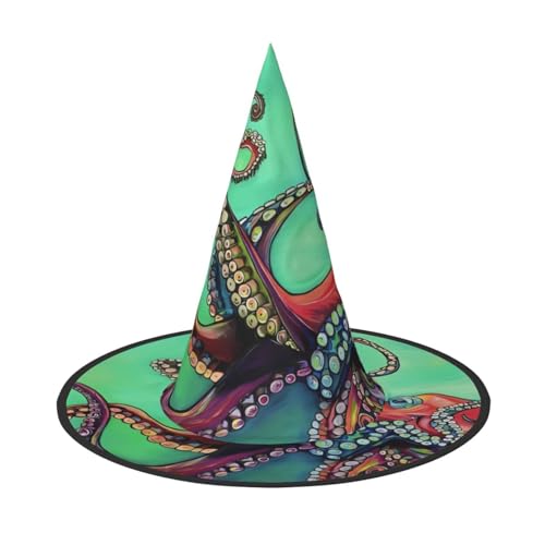 VXXNlnn 3 Stück Halloween-Hut – Hexen niedlicher Oktopus-Druck, Dekoration, Party, Cosplay, Rollenspiel, Festival, Karneval, Stirnband für Feste, Ostern von VXXNlnn