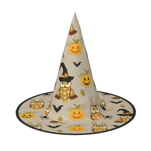 VXXNlnn Halloween-Hut – Hexen, Halloween-Kürbis- und Eulen-Druck, Dekoration, Party, Cosplay, Rollenspiel, Festival, Karneval, Stirnband für Feste, Ostern, 3 Stück VXXNlnn Halloween-Hut – Hexen, Halloween-Kürbis- und Eulen-Druck, Dekoration, Party, Cosplay, Rollenspiel, Festival, Karneval, Stirnband für Feste, Ostern, 3 Stück von VXXNlnn