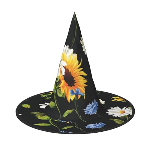 VXXNlnn Halloween-Hut – Hexen, Sonnenblumen, Kamillen-Druck, Dekoration, Party, Cosplay, Rollenspiel, Festival, Karneval, Stirnband für Feste, Ostern, 2 Stück VXXNlnn Halloween-Hut – Hexen, Sonnenblumen, Kamillen-Druck, Dekoration, Party, Cosplay, Rollenspiel, Festival, Karneval, Stirnband für Feste, Ostern, 2 Stück von VXXNlnn