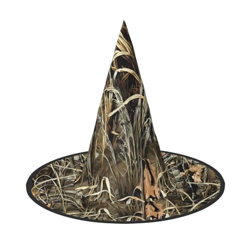 VXXNlnn Halloween-Hut – Hexen-Camouflage, Gelb und Grün, Druck, Dekoration, Party, Cosplay, Rollenspiel, Festival, Karneval, Stirnband für Feste, Ostern, 3 Stück von VXXNlnn