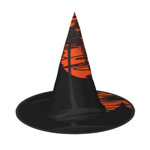 VXXNlnn Halloween-Hut – Hexen-Illustration von Palmen, Druck, Dekoration, Party, Cosplay, Rollenspiel, Festival, Karneval, Stirnband für Feste, Ostern, 2 Stück VXXNlnn Halloween-Hut – Hexen-Illustration von Palmen, Druck, Dekoration, Party, Cosplay, Rollenspiel, Festival, Karneval, Stirnband für Feste, Ostern, 2 Stück von VXXNlnn