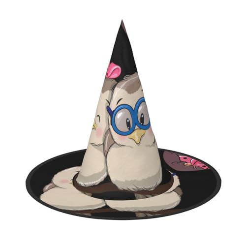 VXXNlnn Halloween-Hut – Hexen Liebe Vögel Druck Dekor Party Cosplay Rollenspiel Festival Karneval Stirnband für Feste, Ostern von VXXNlnn