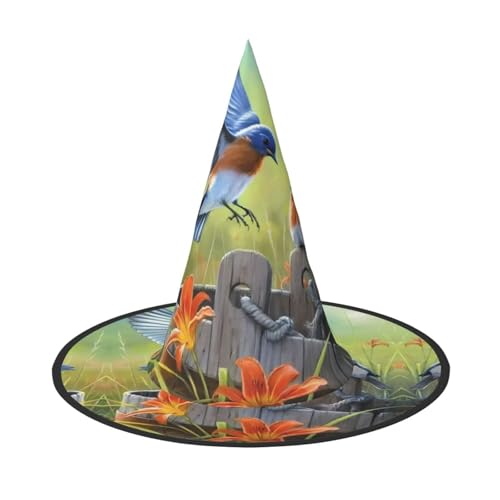 VXXNlnn Halloween-Hut – Hexen Ostblauer Vogel-Druck, Dekoration, Party, Cosplay, Rollenspiel, Festival, Karneval, Stirnband für Feste, Ostern, 3 Stück VXXNlnn Halloween-Hut – Hexen Ostblauer Vogel-Druck, Dekoration, Party, Cosplay, Rollenspiel, Festival, Karneval, Stirnband für Feste, Ostern, 3 Stück von VXXNlnn