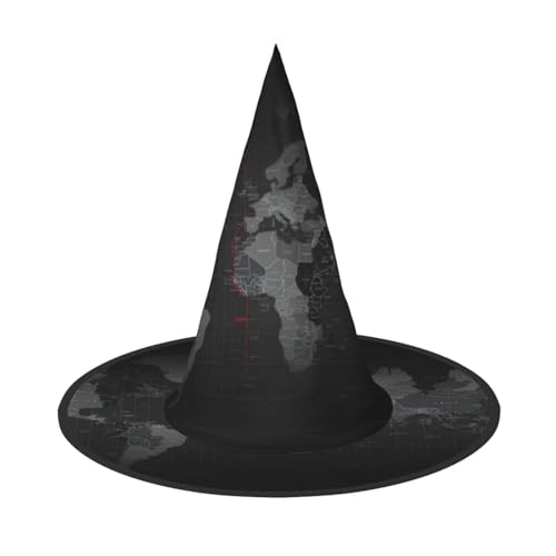 VXXNlnn Halloween-Hut – Hexen-Zeitzonenkarten-Druck, Dekoration, Party, Cosplay, Rollenspiel, Festival, Karneval, Stirnband für Feste, Ostern, 2 Stück von VXXNlnn
