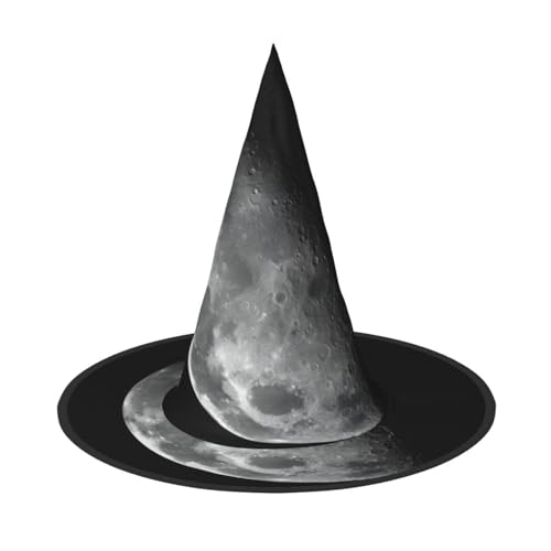 VXXNlnn Halloween-Hut – Hexen schwarzer Hintergrund, Monddruck, Dekoration, Party, Cosplay, Rollenspiel, Festival, Karneval, Stirnband für Feste, Ostern, 2 Stück von VXXNlnn