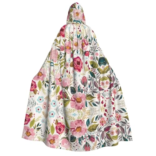 VXXNlnn Halloween-Kapuzenumhang für Erwachsene, Blumenblatt-Druck, Kostüm, Umhang für Party, Karneval, Cosplay und Bühnenauftritte VXXNlnn Halloween-Kapuzenumhang für Erwachsene, Blumenblatt-Druck, Kostüm, Umhang für Party, Karneval, Cosplay und Bühnenauftritte von VXXNlnn