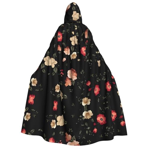 VXXNlnn Halloween Kapuzenumhang für Erwachsene, Blumendruck, Kostüm, Umhang für Party, Karneval, Cosplay, Bühnenauftritte VXXNlnn Halloween Kapuzenumhang für Erwachsene, Blumendruck, Kostüm, Umhang für Party, Karneval, Cosplay, Bühnenauftritte von VXXNlnn