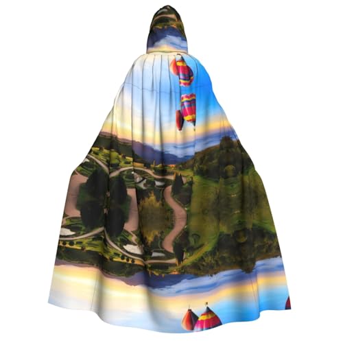 VXXNlnn Halloween Kapuzenumhang für Erwachsene, Heißluftballon-Druck, Kostüm, Umhang für Party, Karneval, Cosplay, Bühnenauftritte VXXNlnn Halloween Kapuzenumhang für Erwachsene, Heißluftballon-Druck, Kostüm, Umhang für Party, Karneval, Cosplay, Bühnenauftritte von VXXNlnn